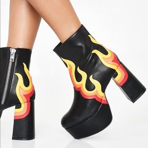 Dolls Kill flame boots